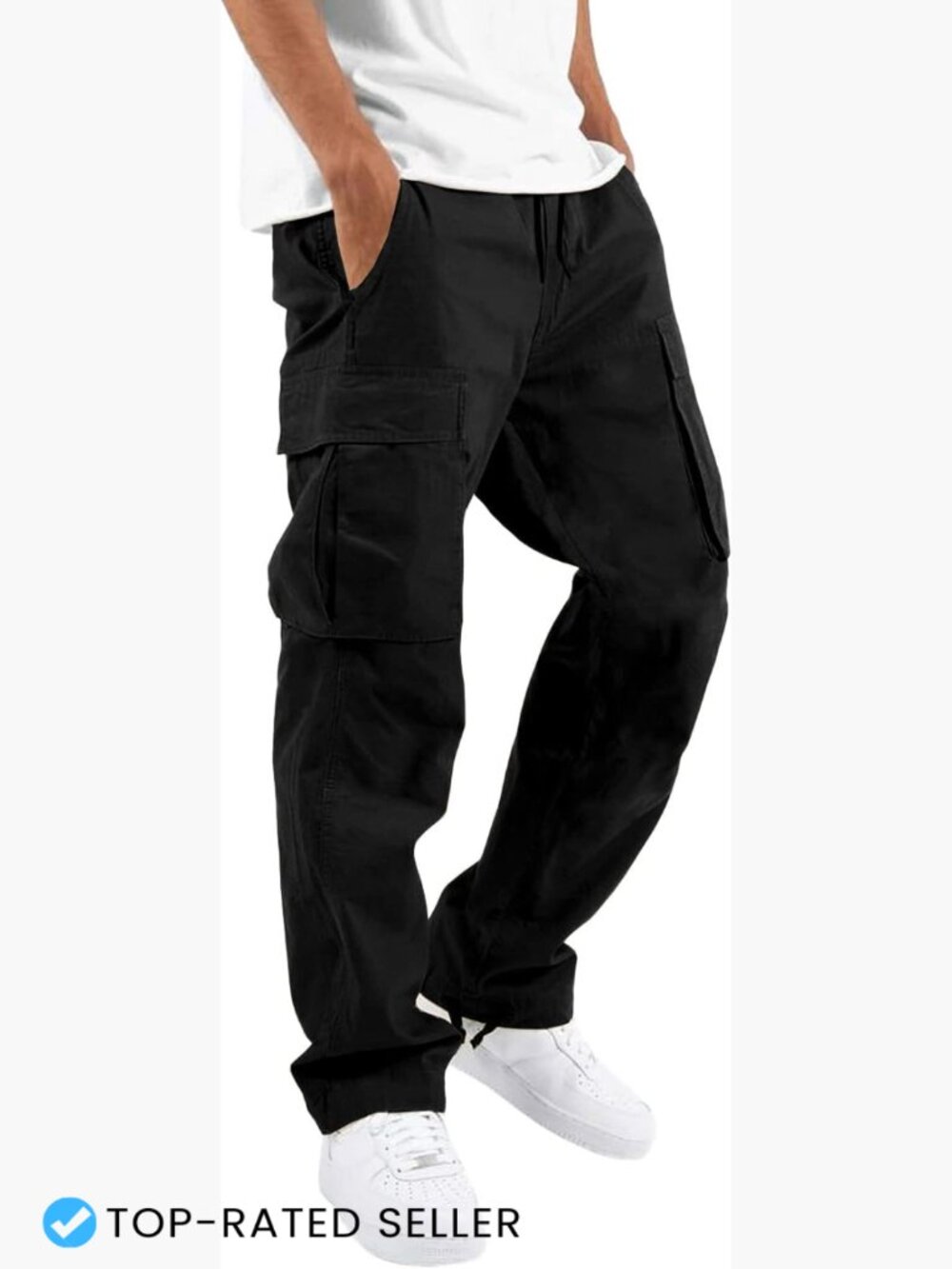 Cargo Pants Casual Joggers Athletic Cotton Loose Straight Sweatpants